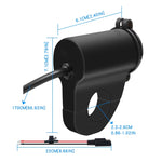 WUPP ZH-975A3 Caricabatterie a ricarica rapida doppio QC3.0 per telefono cellulare impermeabile in lega di alluminio per moto con voltmetro, ZH-975B3, ZH-975A3