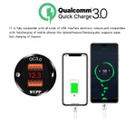 WUPP ZH-975A3 Caricabatterie a ricarica rapida doppio QC3.0 per telefono cellulare impermeabile in lega di alluminio per moto con voltmetro, ZH-975B3, ZH-975A3