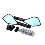 Specchietto retrovisore laterale riflettente con rombo in lega di alluminio per moto modificato