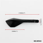 Specchietto retrovisore laterale riflettente con rombo in lega di alluminio per moto modificato