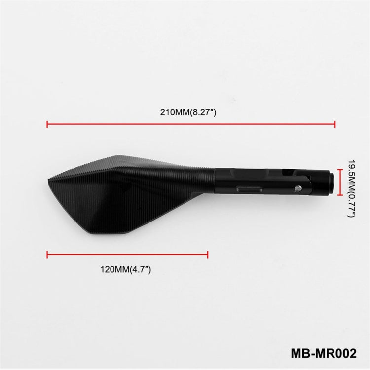 Specchietto retrovisore laterale riflettente con rombo in lega di alluminio per moto modificato