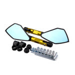Specchietto retrovisore laterale riflettente con rombo in lega di alluminio per moto modificato