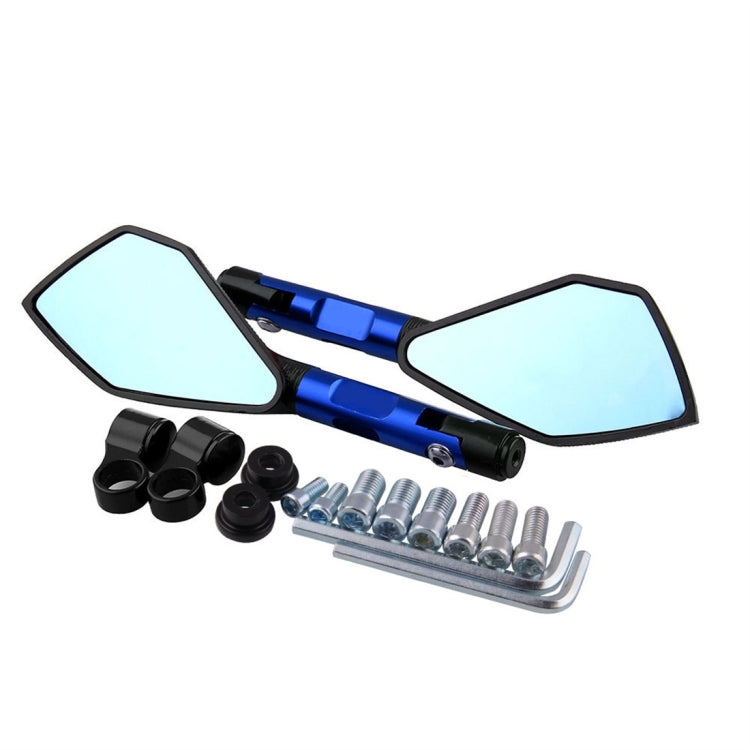Specchietto retrovisore laterale riflettente con rombo in lega di alluminio per moto modificato