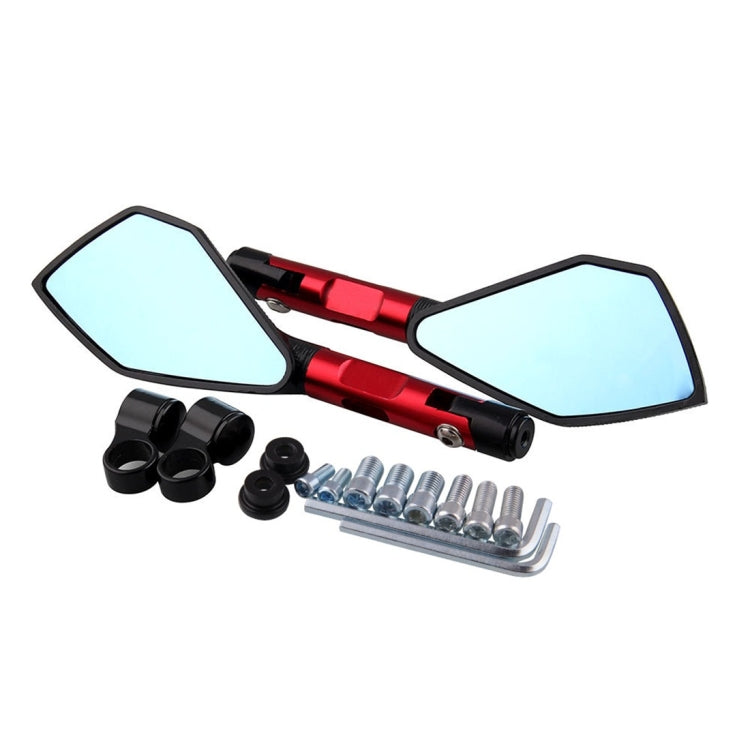 Specchietto retrovisore laterale riflettente con rombo in lega di alluminio per moto modificato