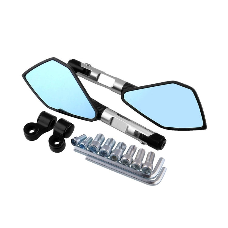 Specchietto retrovisore laterale riflettente con rombo in lega di alluminio per moto modificato