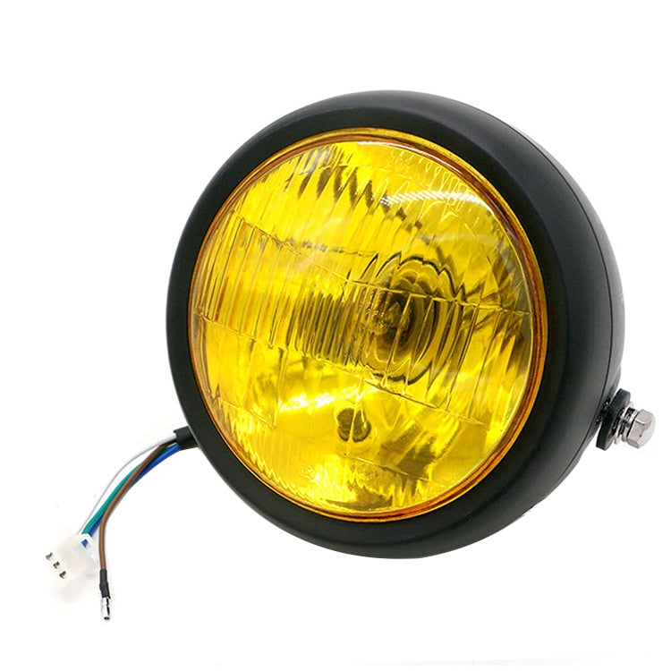 Accessori per la modifica del faro a LED della lampada retrò con guscio nero per moto da 5,75 pollici per CG125 / GN125, Black Shell Retro Lamp