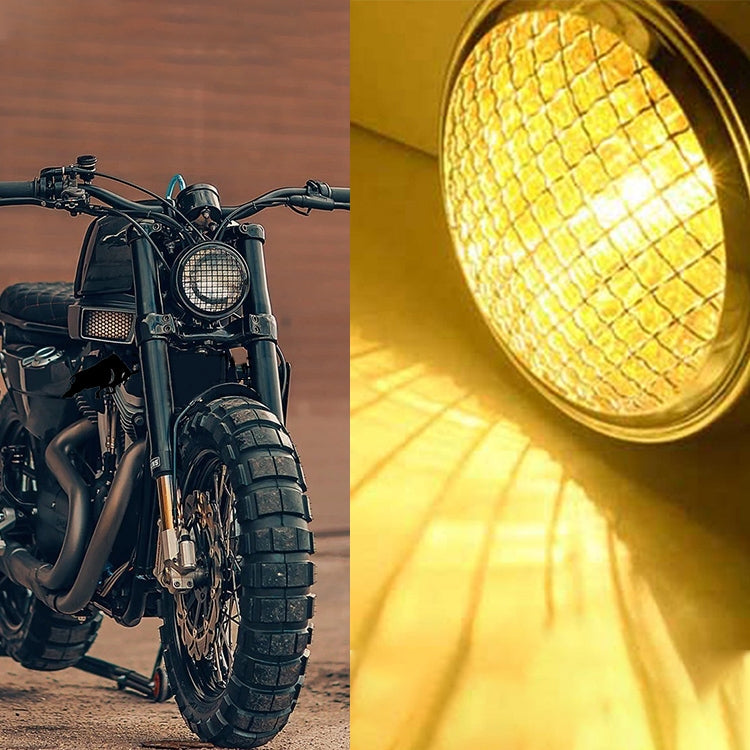 Accessori per la modifica della luce a LED della lampada retrò del faro Harley del guscio nero del motociclo, Black Shell Headlight Retro Lamp