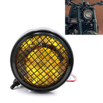 Accessori per la modifica della luce a LED della lampada retrò del faro Harley del guscio nero del motociclo, Black Shell Headlight Retro Lamp