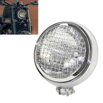 Motocicletta Silver Shell Harley Faro Lampada retrò Accessori per la modifica della luce a LED, Silver Shell Headlight Retro Lamp