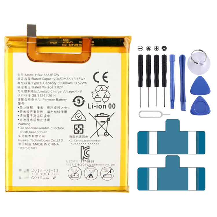 Batteria ai polimeri di litio da 3450 mAh HB416683ECW per Huawei Nexus 6 / H1511 / H151, For Nexus 6