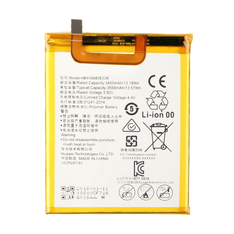 Batteria ai polimeri di litio da 3450 mAh HB416683ECW per Huawei Nexus 6 / H1511 / H151, For Nexus 6