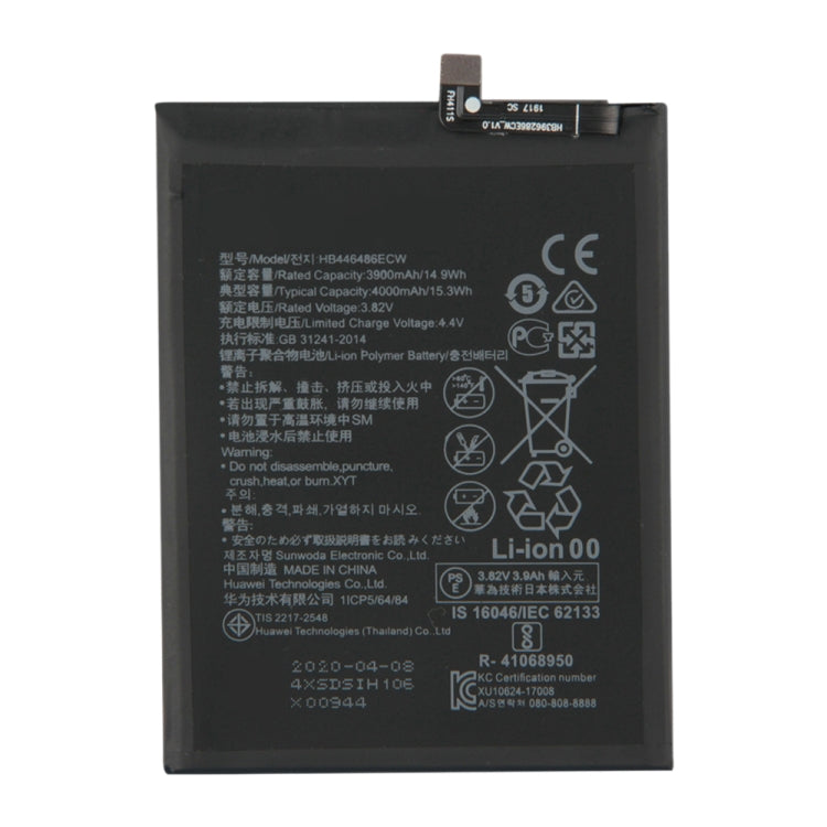 HB446486ECW per batteria ai polimeri di litio Huawei Honor 9X, For Huawei Honor 9X