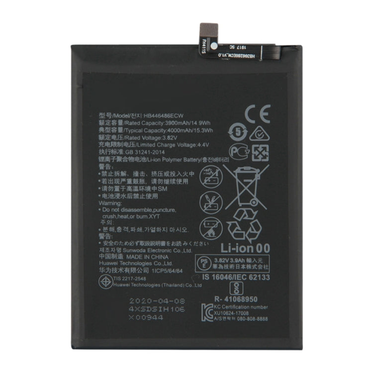 HB446486ECW per Huawei Enjoy 10 Plus Batteria ai polimeri di litio, For Huawei Enjoy 10 Plus