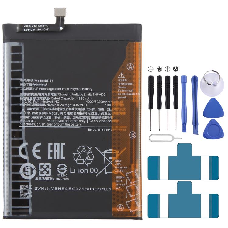 Batteria ai polimeri di litio BN54 per Xiaomi Redmi 10X 4G / Redmi Note 9, For Xiaomi Redmi 10X 4G
