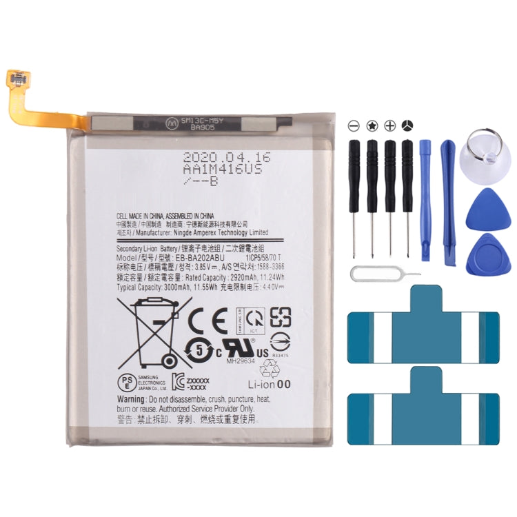 Sostituzione originale della batteria agli ioni di litio EB-BA202ABU da 3000 mAh per Samsung Galaxy A10e SM-A102/A20E SM-A202, For Samsung Galaxy A10e