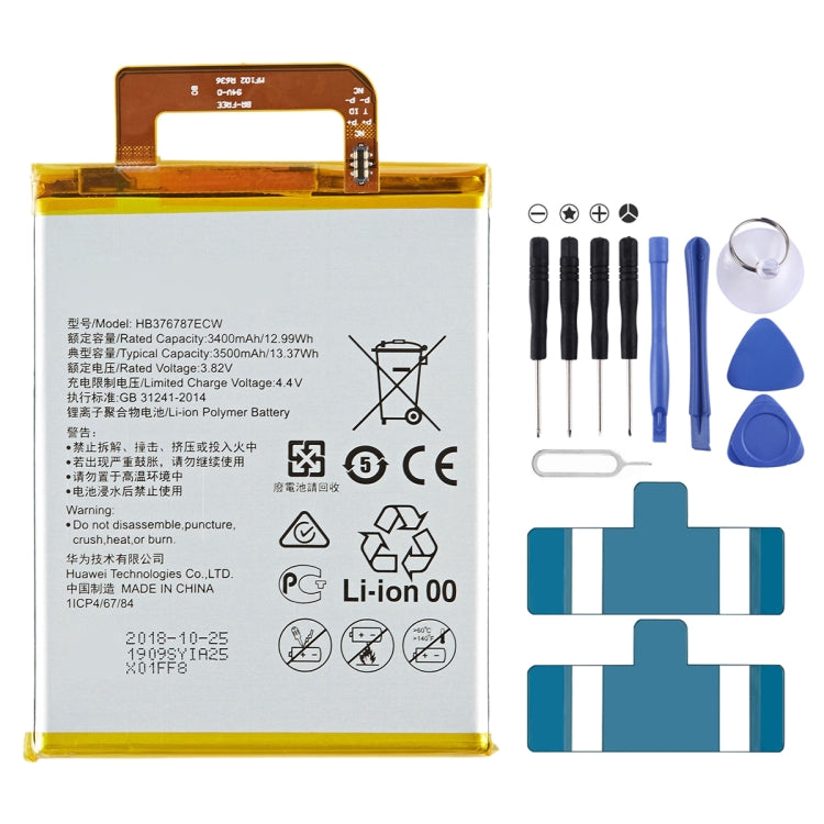 3500mAh HB376787ECW per la sostituzione della batteria ai polimeri di litio Honor V8, For Honor V8