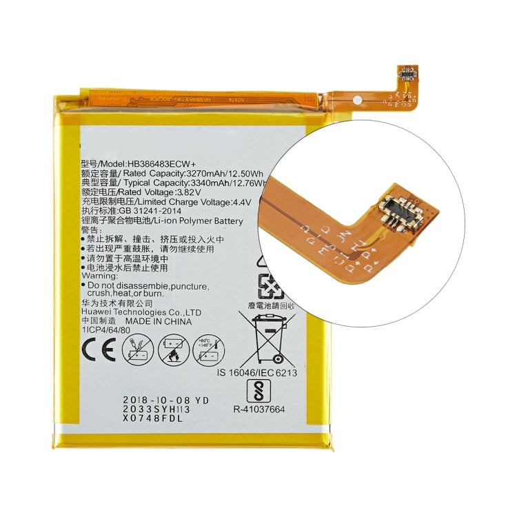 HB386483ECW 3340mAh Lithium Polymer Replacement Battery for Huawei G9 Plus / G8 / Honor 6X, For Huawei G9 Plus