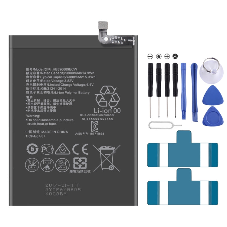 HB396689ECW 4000mAh Lithium Polymer Replacement Battery for Huawei Y7 Prime / Y7 2017 / Enjoy 7 Plus, For Huawei Y7 Prime