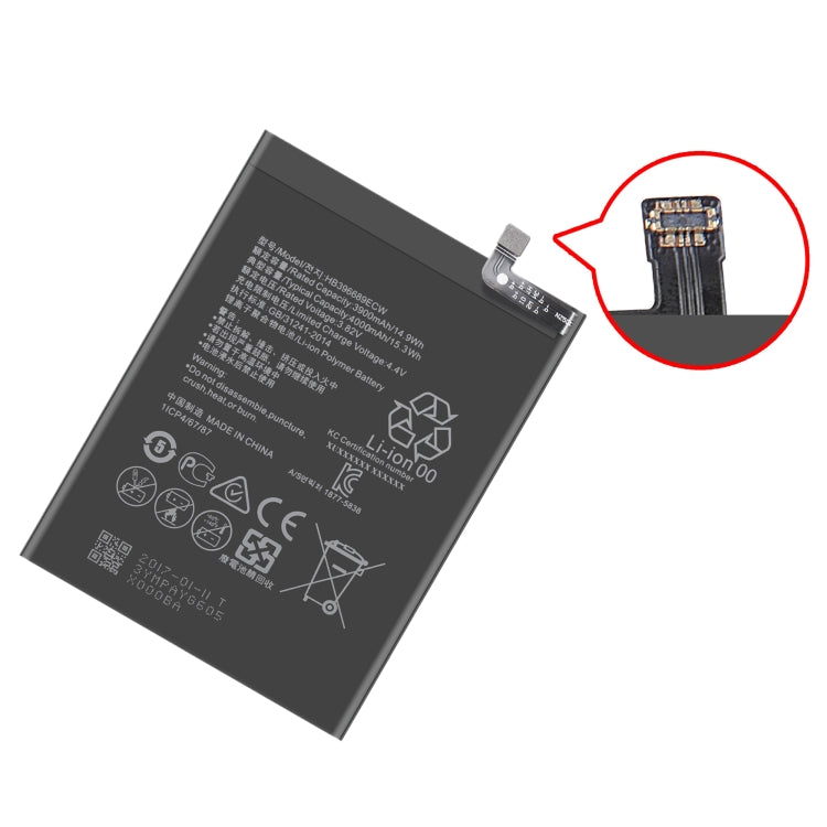 Batteria sostitutiva ai polimeri di litio HB396689ECW da 4000 mAh per Huawei Y7 Prime / Y7 2017 / Enjoy 7 Plus, For Huawei Y7 Prime