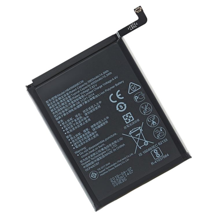 Batteria sostitutiva ai polimeri di litio da 4000 mAh per Huawei Y9 2019 / Y9 2018 / Y7 2019 / Y9 Prime (2019) / Mate 9, For Huawei Y9 2019