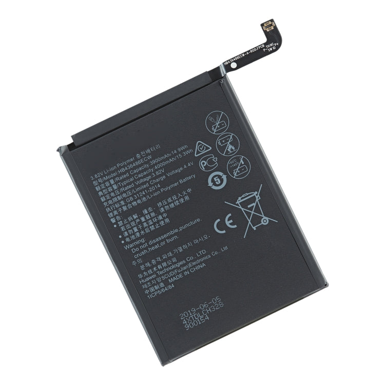 Batteria sostitutiva ai polimeri di litio HB436486ECW da 4000 mAh per Huawei Nova 5Z / Honor V20 / Honor 20 Pro, For Huawei Nova 5Z