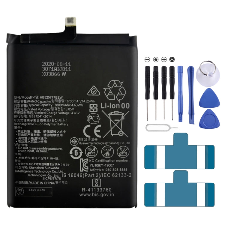 Batteria sostitutiva ai polimeri di litio HB525777EEW da 3800 mAh per Huawei P40 / P40 Pro, For Huawei P40