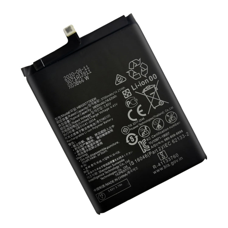 Batteria sostitutiva ai polimeri di litio HB525777EEW da 3800 mAh per Huawei P40 / P40 Pro, For Huawei P40