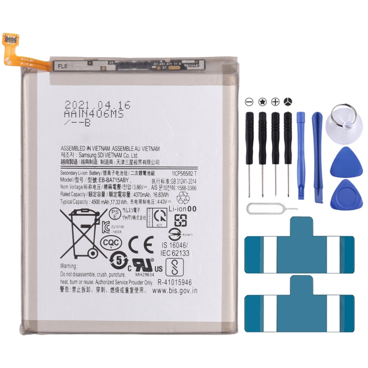 Sostituzione batteria agli ioni di litio originale EB-BA715ABY da 4500 mAh per Samsung Galaxy A71 SM-A715, For Samsung Galaxy A71