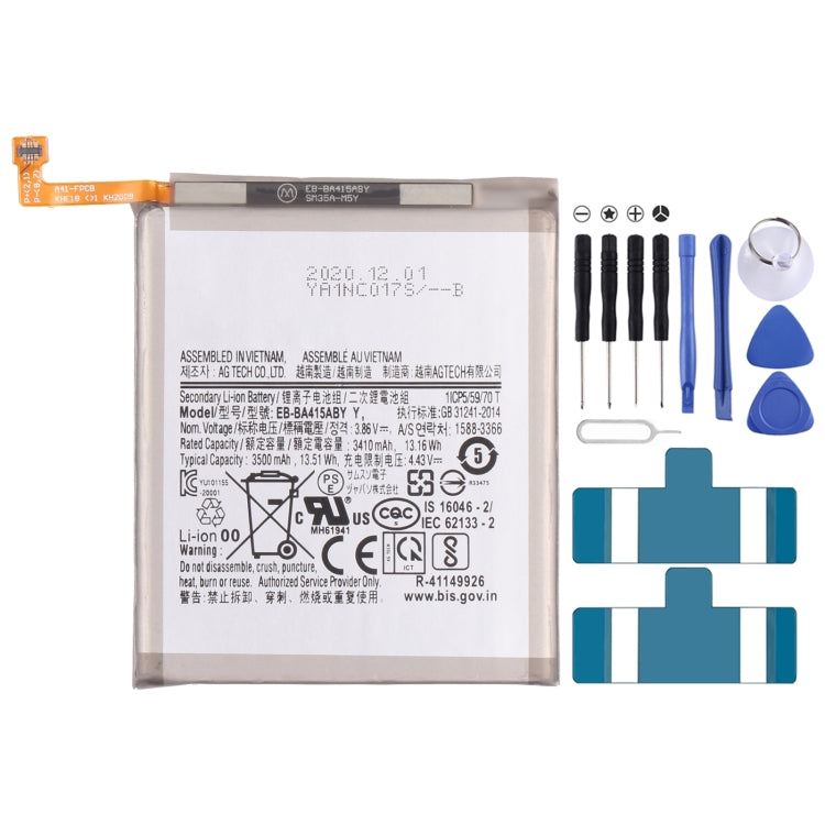 Sostituzione batteria agli ioni di litio originale EB-BA415ABYY da 3500 mAh per Samsung Galaxy A41 SM-A415, For Samsung Galaxy A41