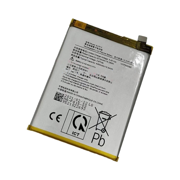 BLP815 4300mAh per batteria ai polimeri di litio OnePlus Nord N10, For OnePlus Nord N10