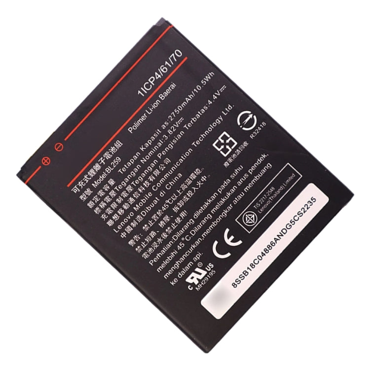 Original BL259 2750mAh Lithium Polymer Battery for Lenovo Vibe K5 Plus / Vibe K5 A6020, For Lenovo Vibe K5 Plus