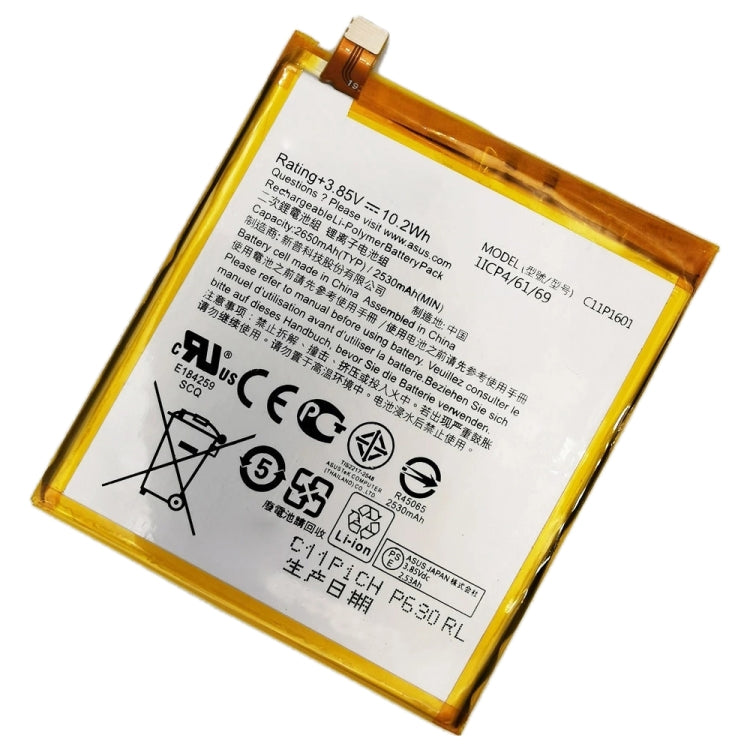 Original C11P1601 2650mAh Lithium Polymer Battery for ASUS Zenfone 3 ZE520KL, For ASUS Zenfone 3 ZE520KL