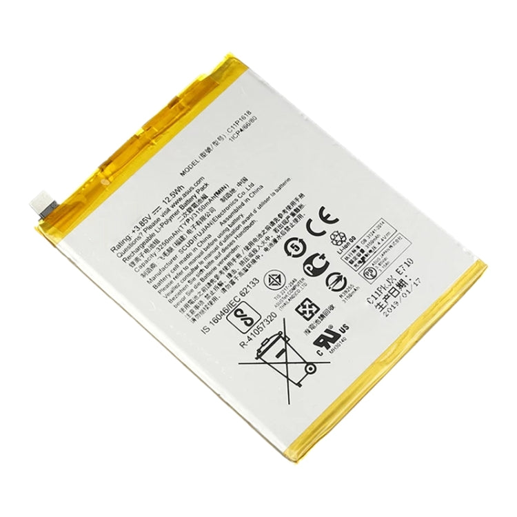 Batteria ai polimeri di litio C11P1618 da 3250 mAh per Asus ZenFone 4 ZE554KL / Zenfone 5 Lite ZC600KL, For Asus ZenFone 4 ZE554KL