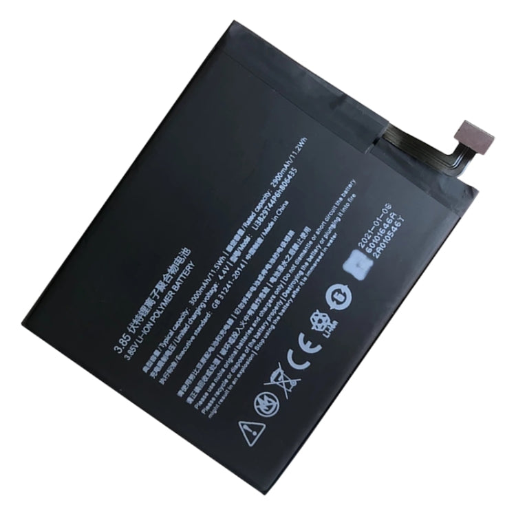 3000mAh Li3829T44P6h806435 Lithium Polymer Battery for ZTE Nubia Z11 / Nubia M2 Lite, For ZTE Nubia Z11