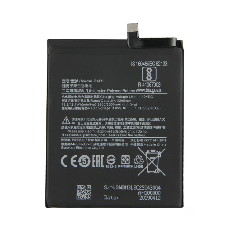 BM3L 3200mAh Lithium Polymer Battery for Xiaomi Mi 9, For Xiaomi Mi 9