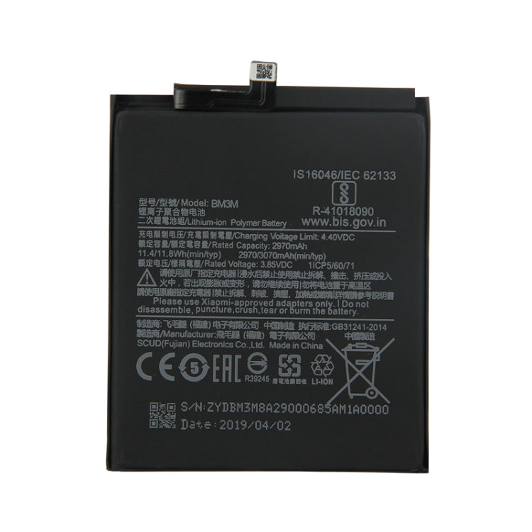 BM3M 2970mAh Lithium Polymer Battery for Xiaomi Mi 9 SE, For Xiaomi Mi 9 SE