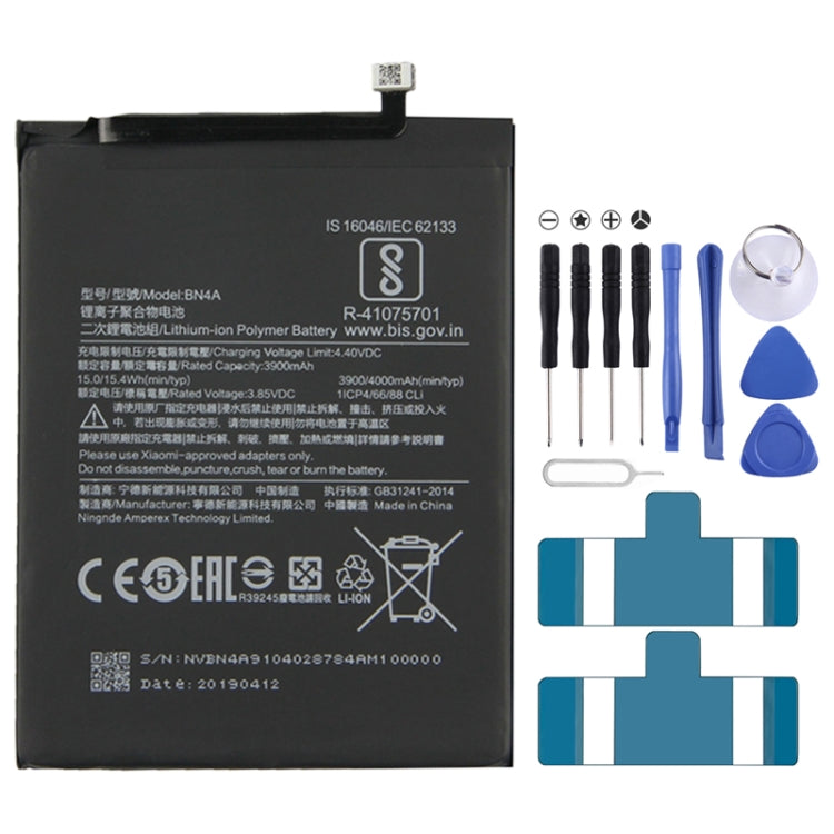 BN4A 3900mAh Lithium Polymer Battery for Xiaomi Redmi Note 7 / Note 7 Pro, For Xiaomi Redmi Note 7