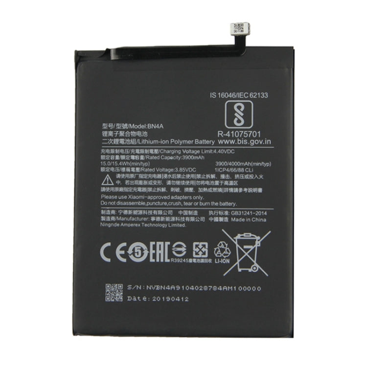 BN4A 3900mAh Lithium Polymer Battery for Xiaomi Redmi Note 7 / Note 7 Pro, For Xiaomi Redmi Note 7