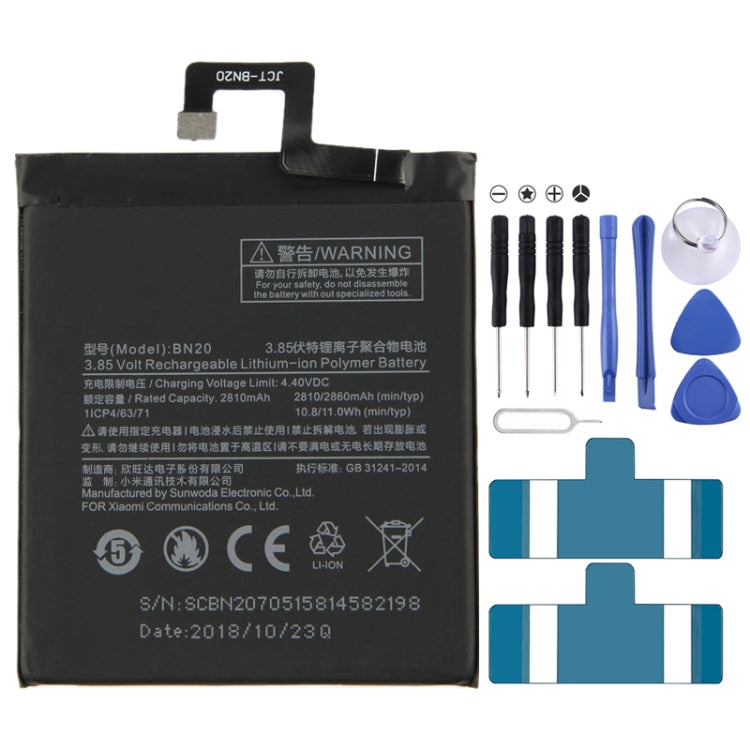 Batteria ai polimeri di litio BN20 2810mAh per Xiaomi Mi 5c, For Xiaomi Mi 5c