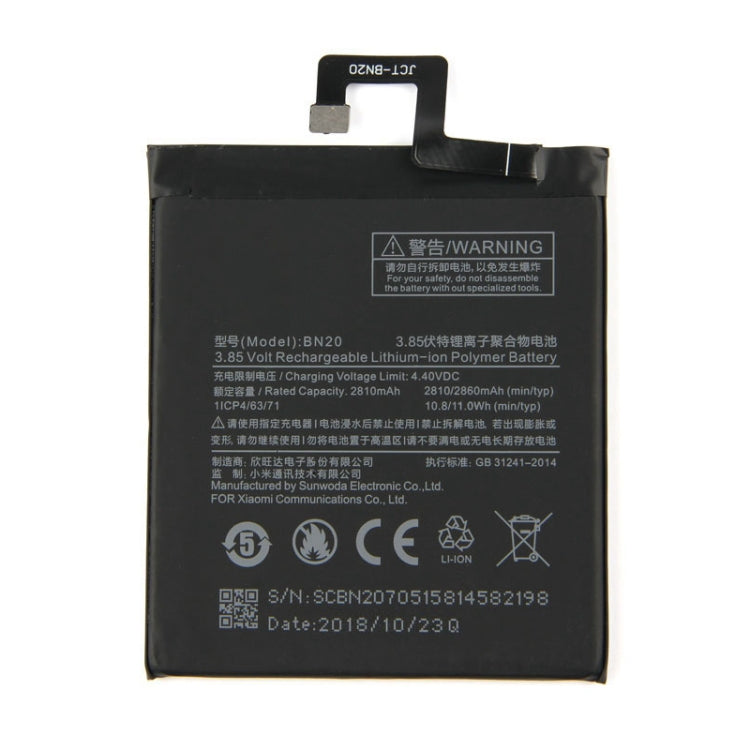 BN20 2810mAh Lithium Polymer Battery for Xiaomi Mi 5c, For Xiaomi Mi 5c