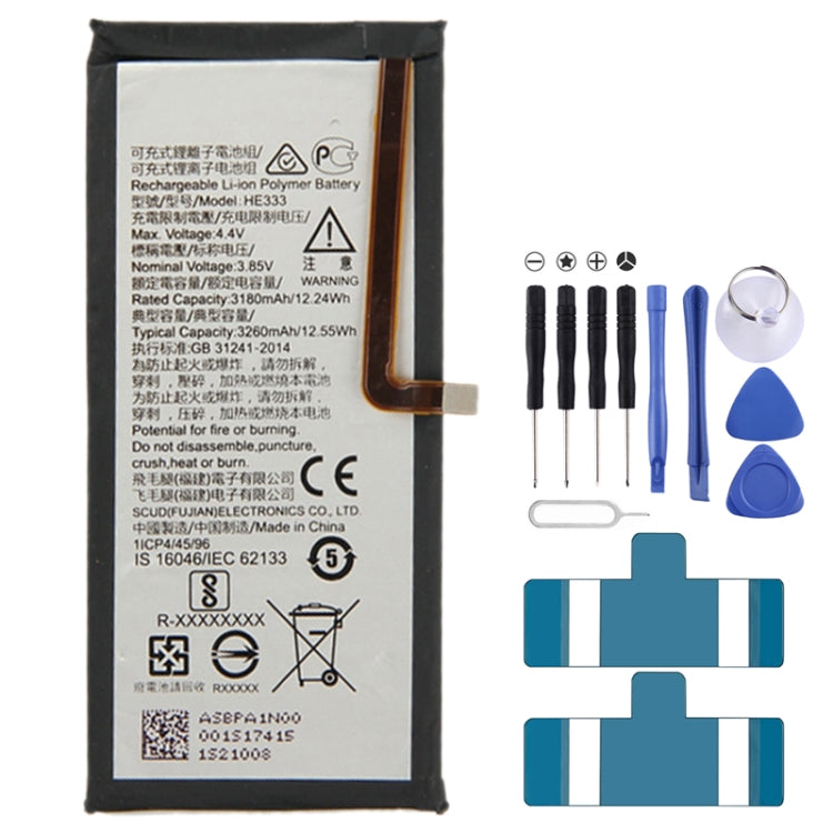 HE333 for Nokia 8 Sirocco Lithium-Polymer Battery, For Nokia 8 Sirocco