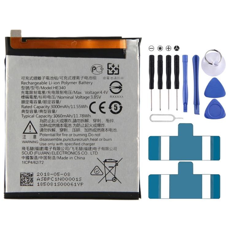 HE340 for Nokia 7 Lithium Polymer Battery, For Nokia 7