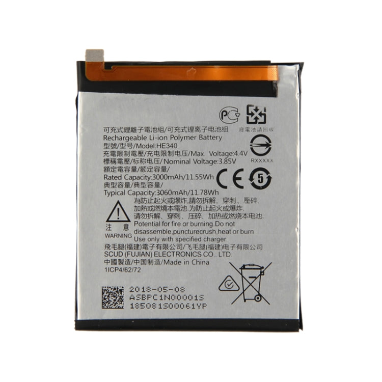 HE340 for Nokia 7 Lithium Polymer Battery, For Nokia 7