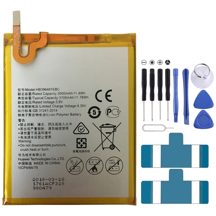 Batteria ai polimeri di litio HB396481EBC per Huawei Ascend G7 Plus / Honor 5X / G8 / G8X / RIO L03-UL00TL00AL00, For Ascend G7 Plus