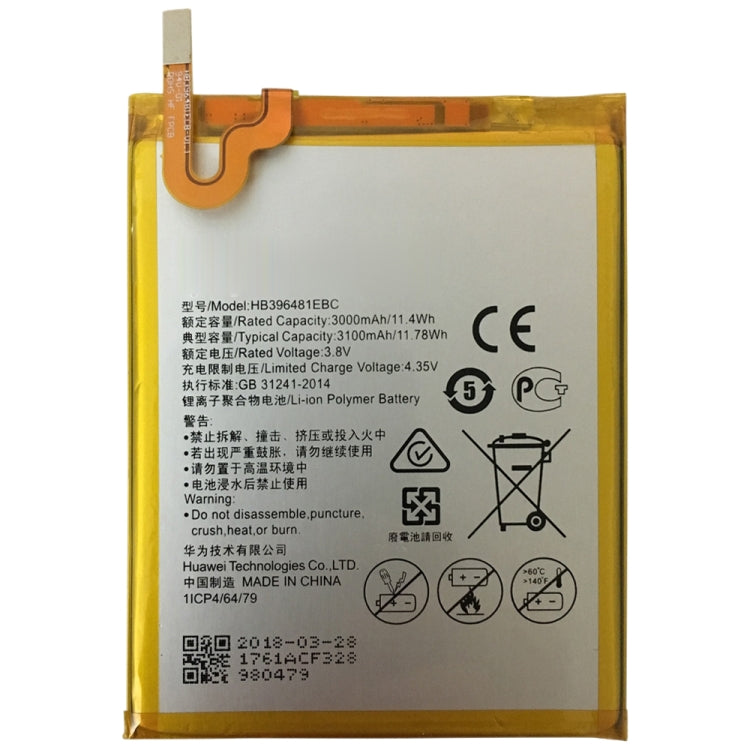 Batteria ai polimeri di litio HB396481EBC per Huawei Ascend G7 Plus / Honor 5X / G8 / G8X / RIO L03-UL00TL00AL00, For Ascend G7 Plus