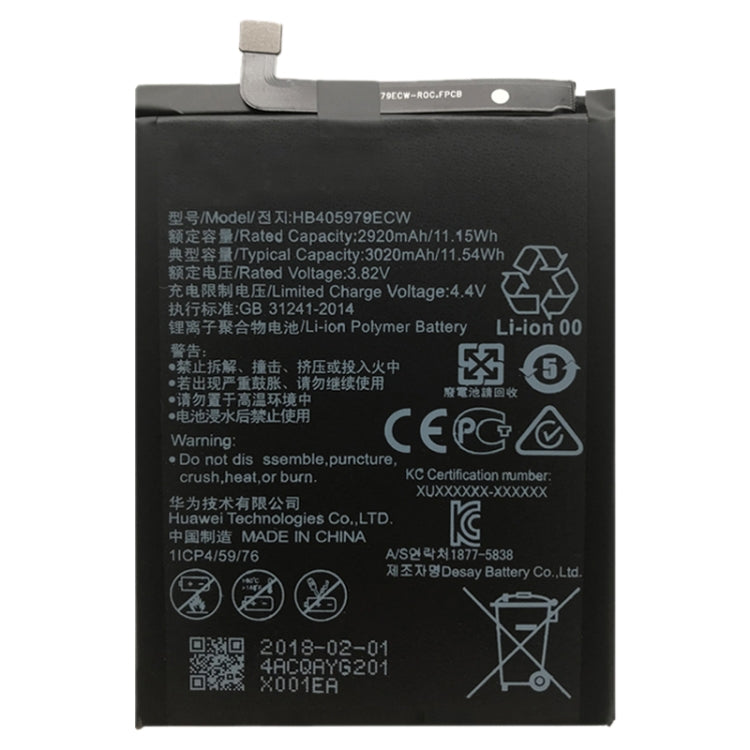 HB405979ECW Lithium Polymer Battery for Huawei Nova / Enjoy 6S / Honor 6C / Y5 2017 / P9 Lite, For Nova