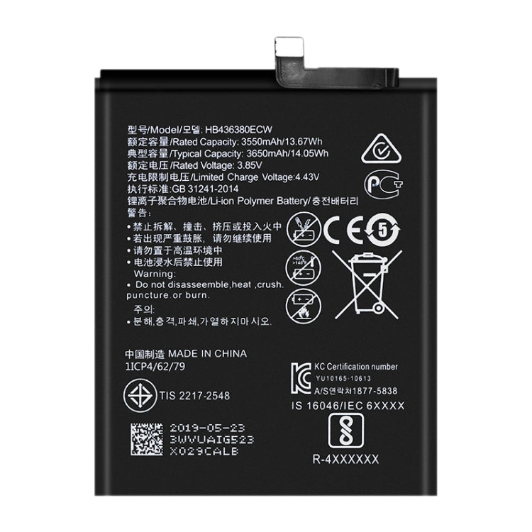 HB436380ECW per batteria ai polimeri di litio Huawei P30, For P30