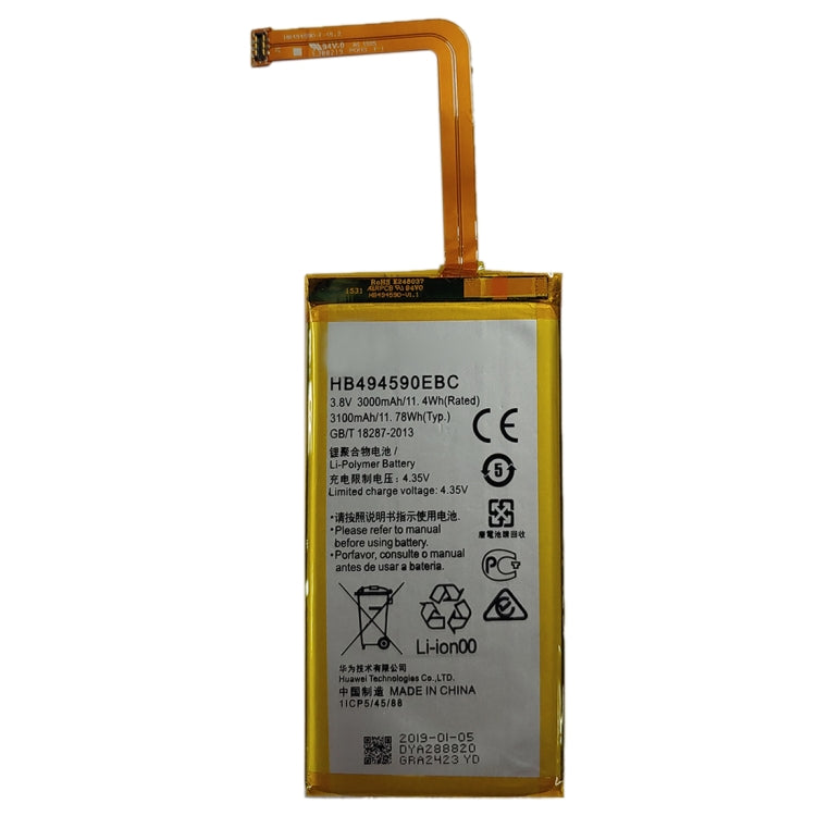 Batteria ai polimeri di litio HB494590EBC per Huawei Honor 7 / G628, For Honor 7