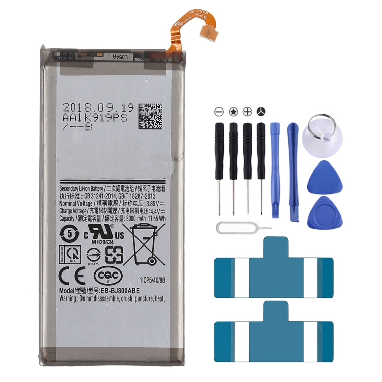 Batteria ricaricabile agli ioni di litio da 3000 mAh EB-BJ800ABE per Galaxy J8 (2018), For Galaxy J8 (2018)