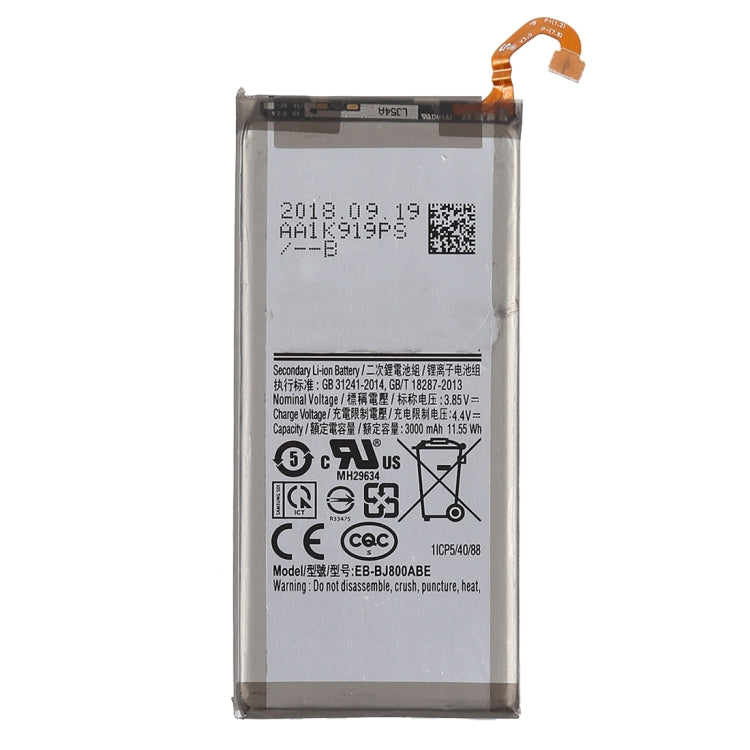 Batteria ricaricabile agli ioni di litio da 3000 mAh EB-BJ800ABE per Galaxy J8 (2018), For Galaxy J8 (2018)